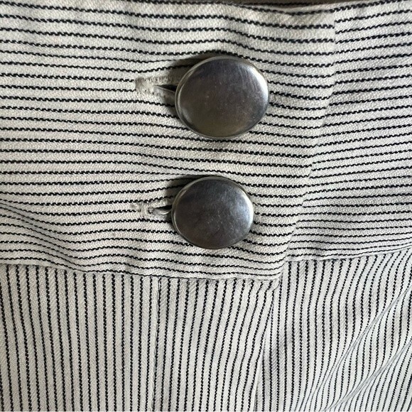 Sandro Striped High Rise Shorts with Pockets Size 10 - Picture 8 of 8